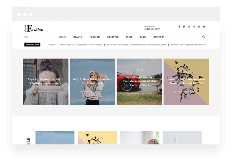 Purea Fashion Free WordPress Theme 2