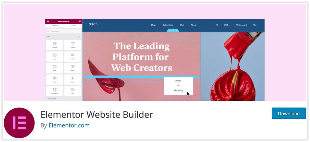 Elementor Website Builder plugin