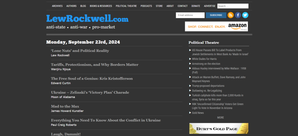 Lewrockwell website