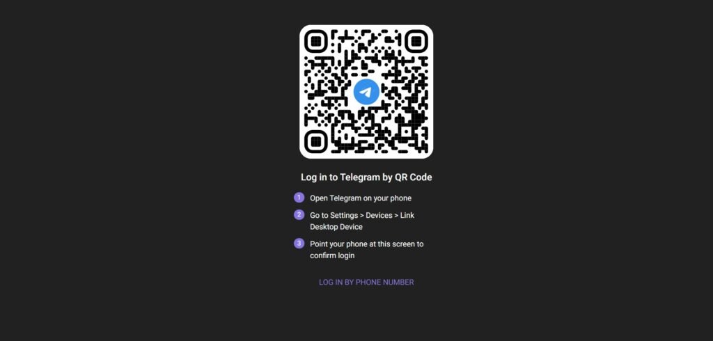 telegram login via QR