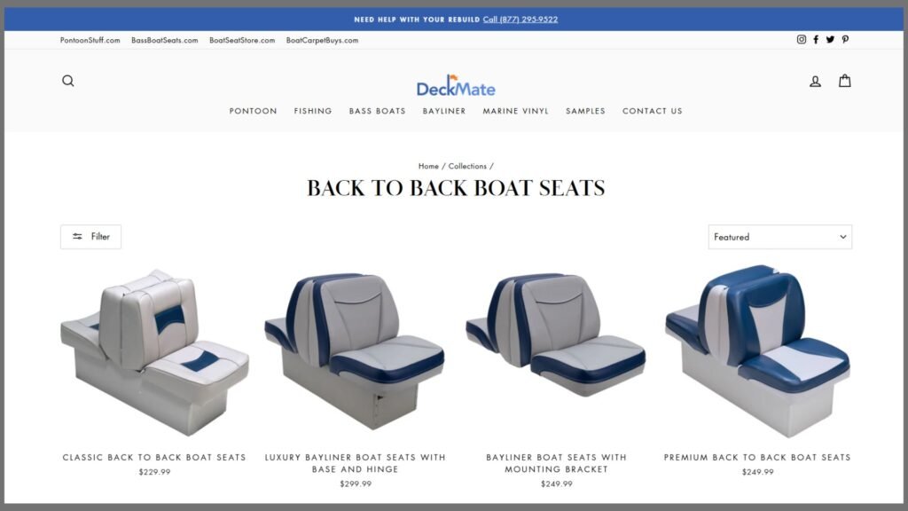 Back To Back Boat Seats