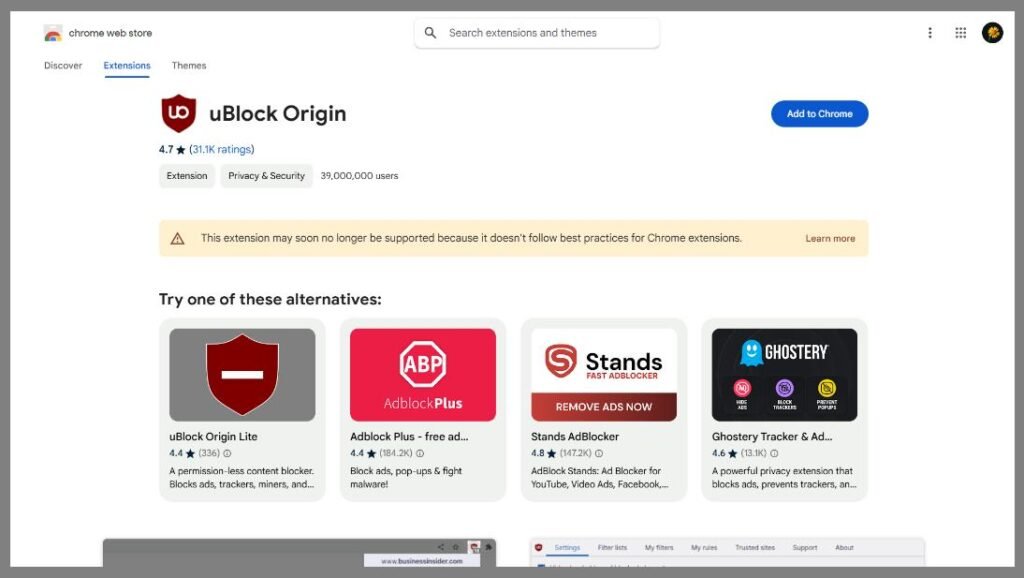 uBlock origin