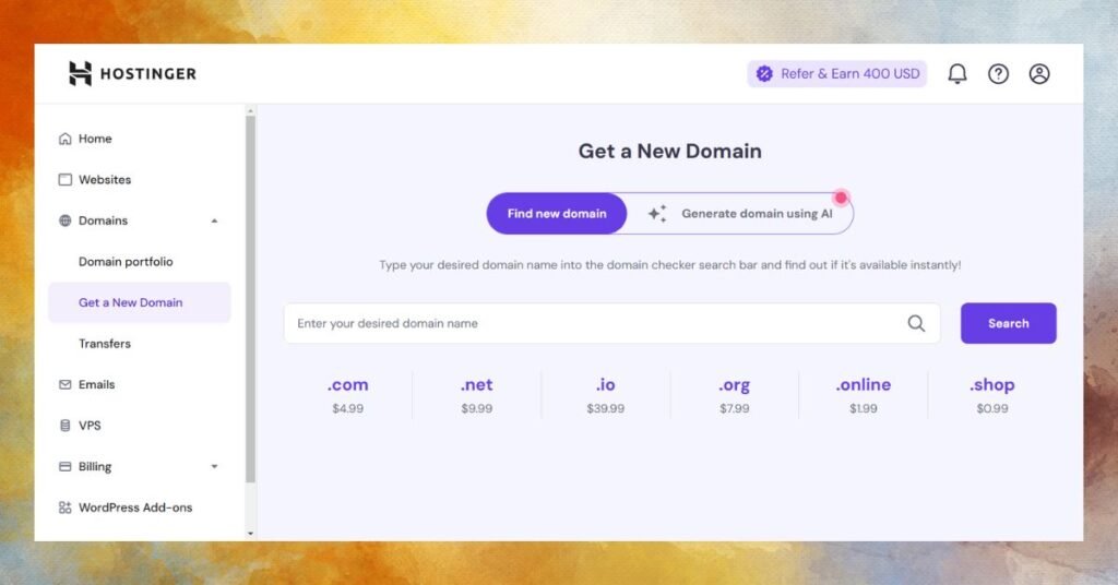 Step 2: Register or Connect Your Domain