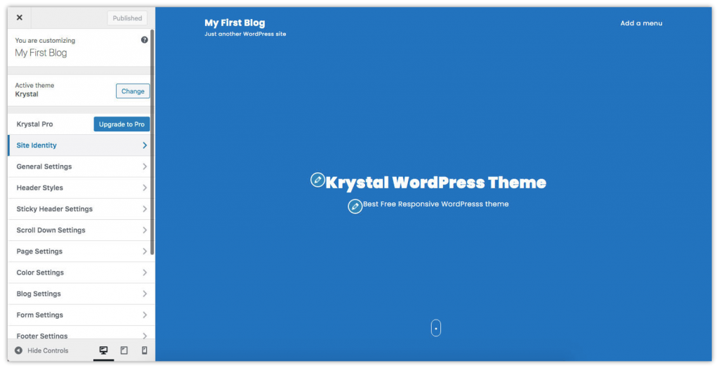 WordPress Theme Customizer