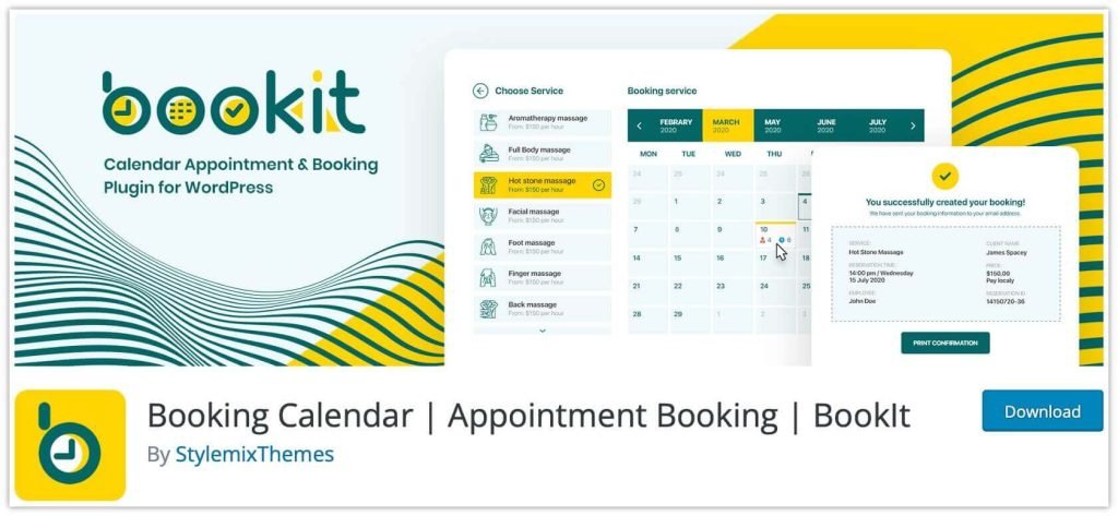 BookIt Appointment Calendar Plugin