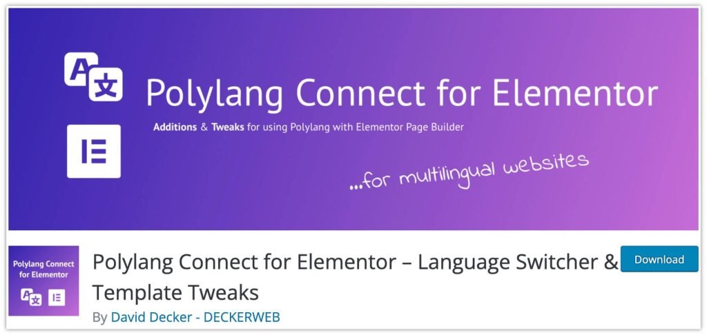 Polylang Connect for Elementor