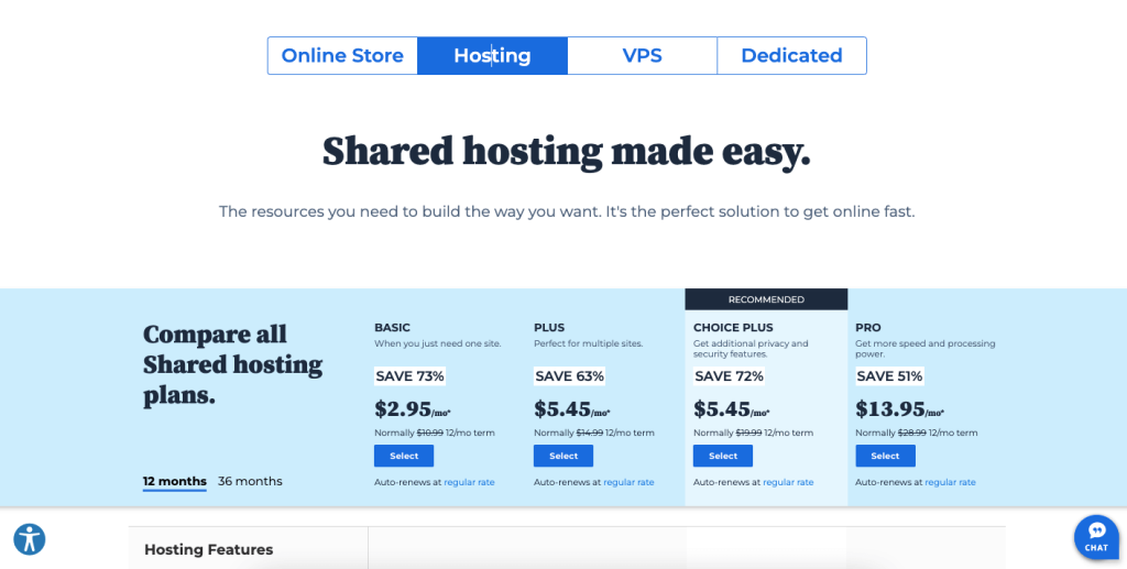 Bluehost vs Squarespace: A Comparison of Features, Pricing, and Performance 2