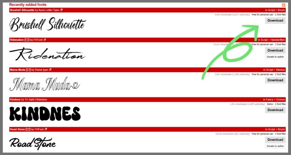 Why Designers Love Dafont.com Website 3 dafont.com fonts