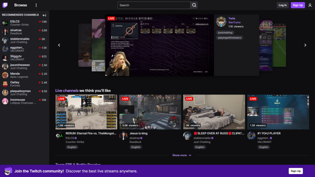 Popular Website with .net Domain: What Makes Them Stand Out? 10 Twitch.net