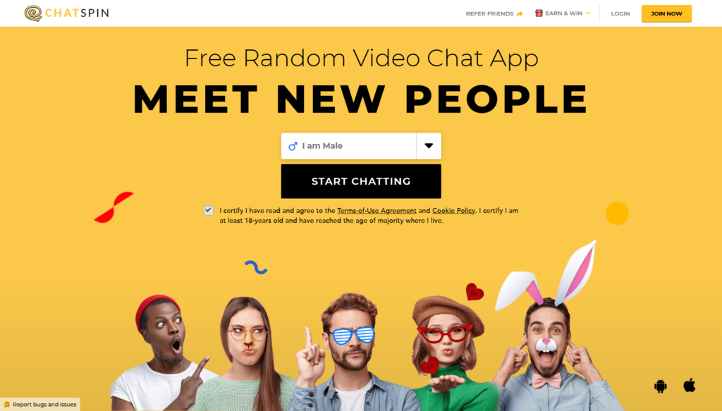 Top 10 Omegle Like Websites to Meet New People Online 4 ChatSpin