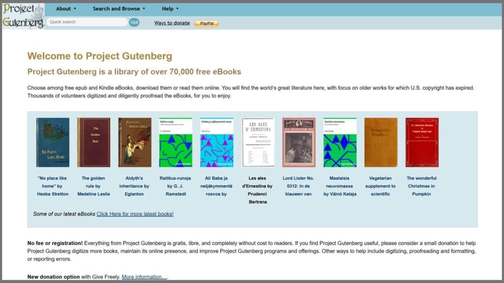 Top 10 Free Textbook Websites Every Student Should Know 5 Project Gutenberg