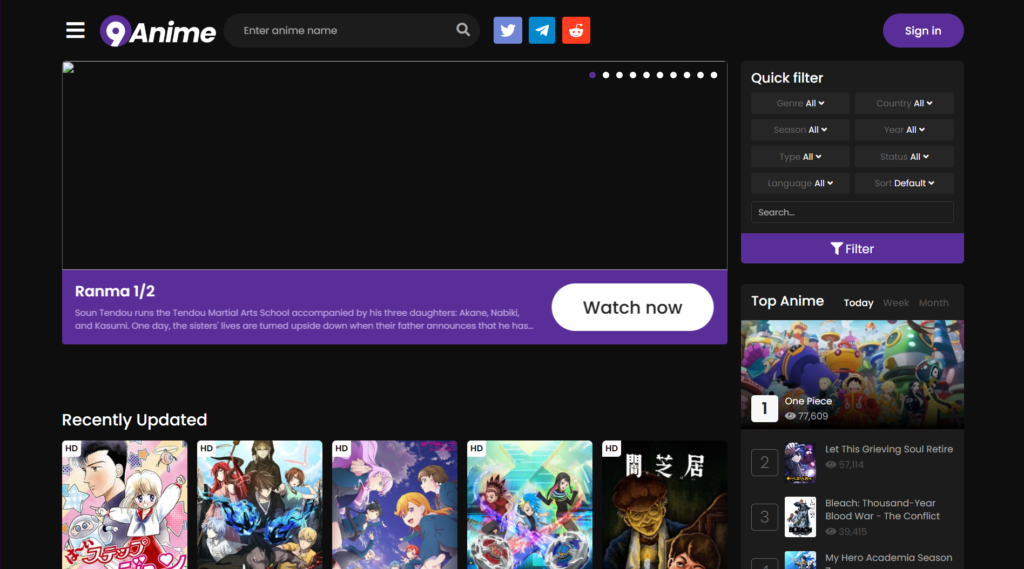 Top 10 Free Anime Websites to Watch Your Favourite Series Online 4 9AnimeTV