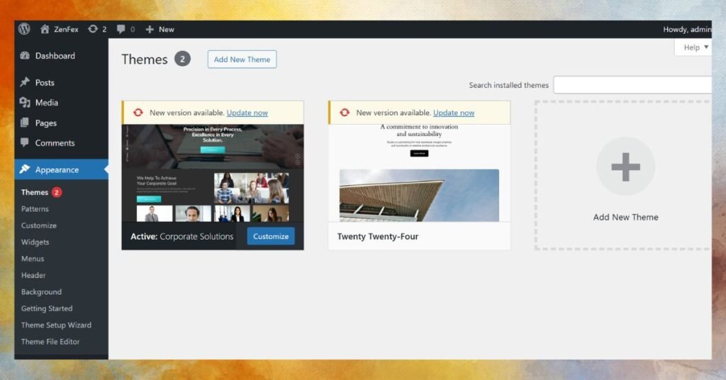 Quick and Easy Steps on How to Create a WordPress Site 6 Step 6: Choose and Install a Theme